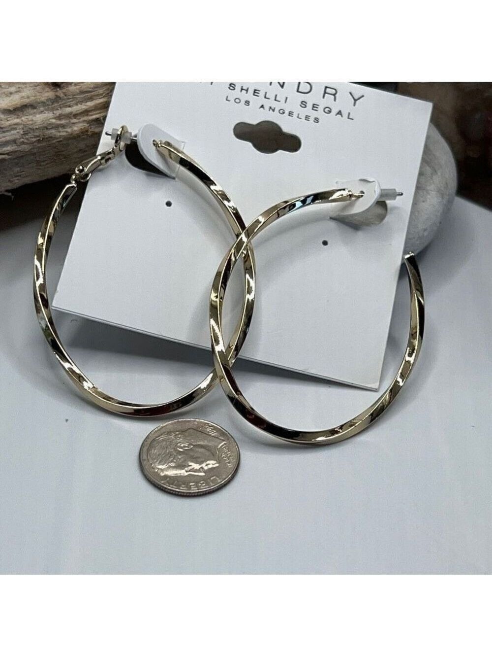Gold Hoop Earrings Laundry by Shelli Segal $16ea / 3 for $25 - Picture 5 of 8